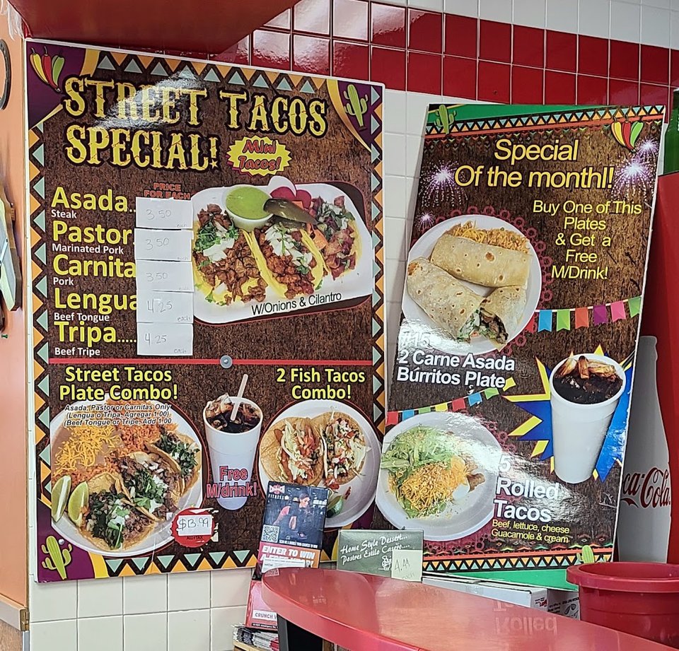 Colorful Mexican restaurant interior with seating.