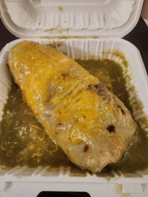 Printed menu highlighting soups, desserts, and tostadas.